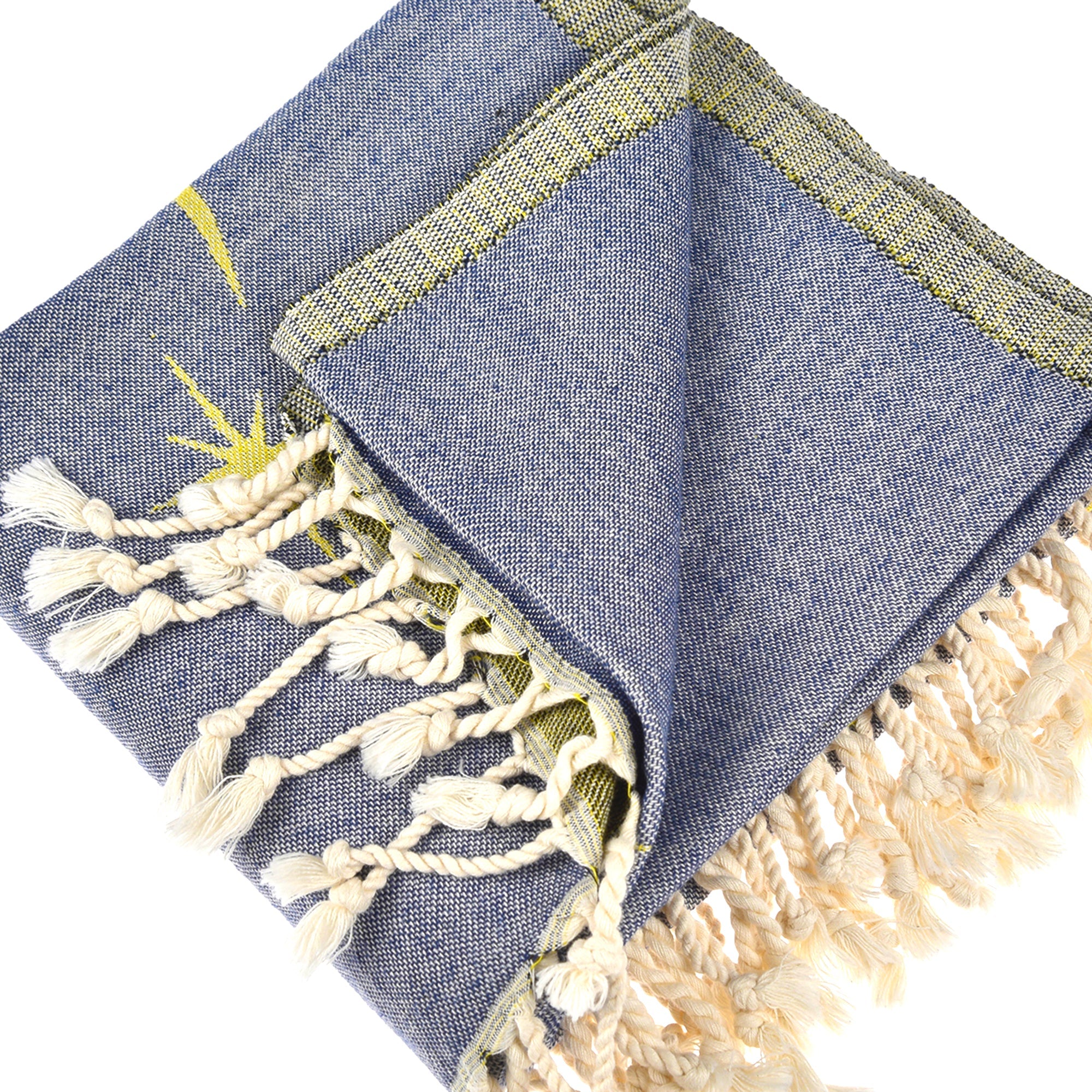 Exclusive Blue Universe Peshtemal Pure Cotton Beach Towel by La'Hammam