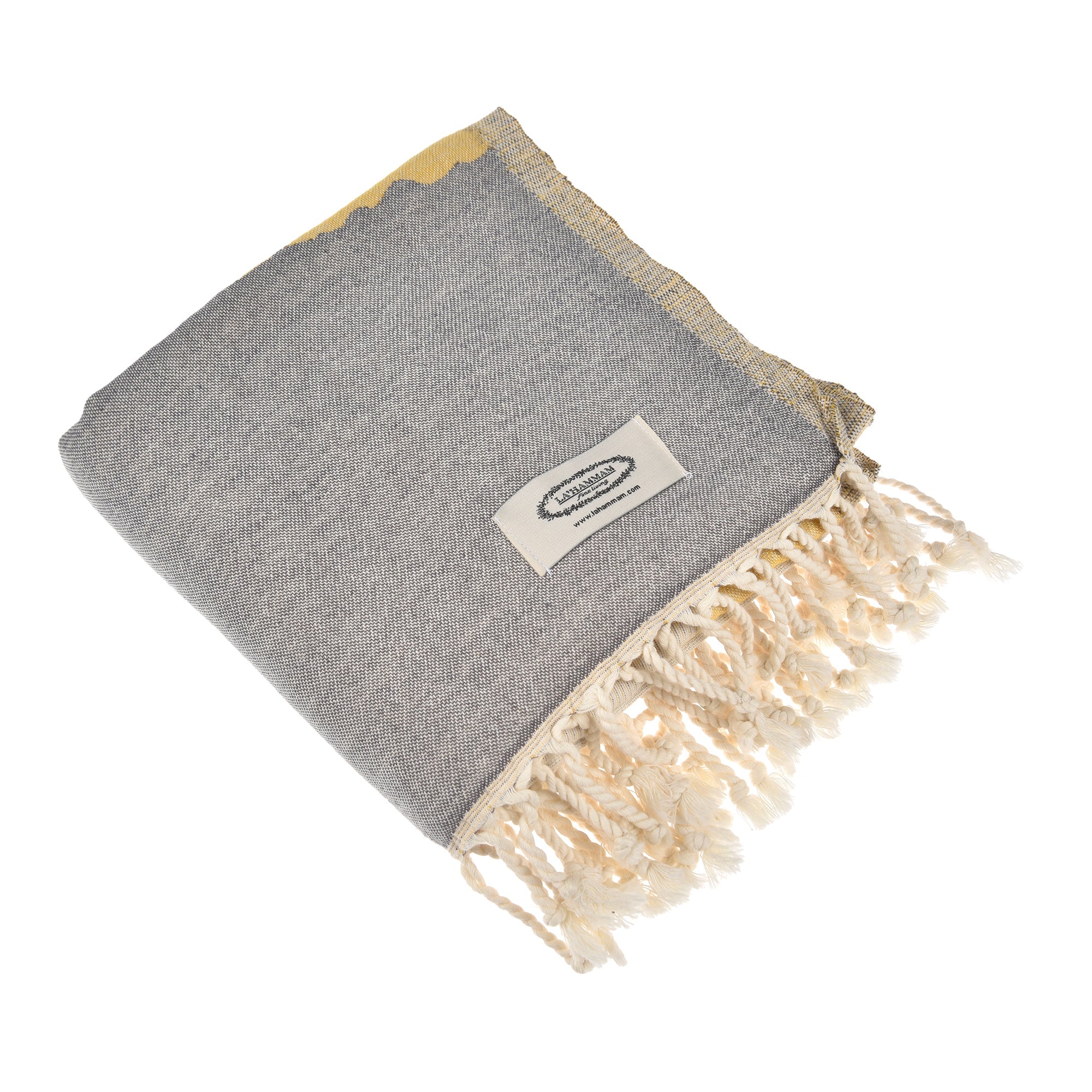 Exclusive Desert Sun Peshtemal Pure Cotton Throw Blanket by La'Hammam