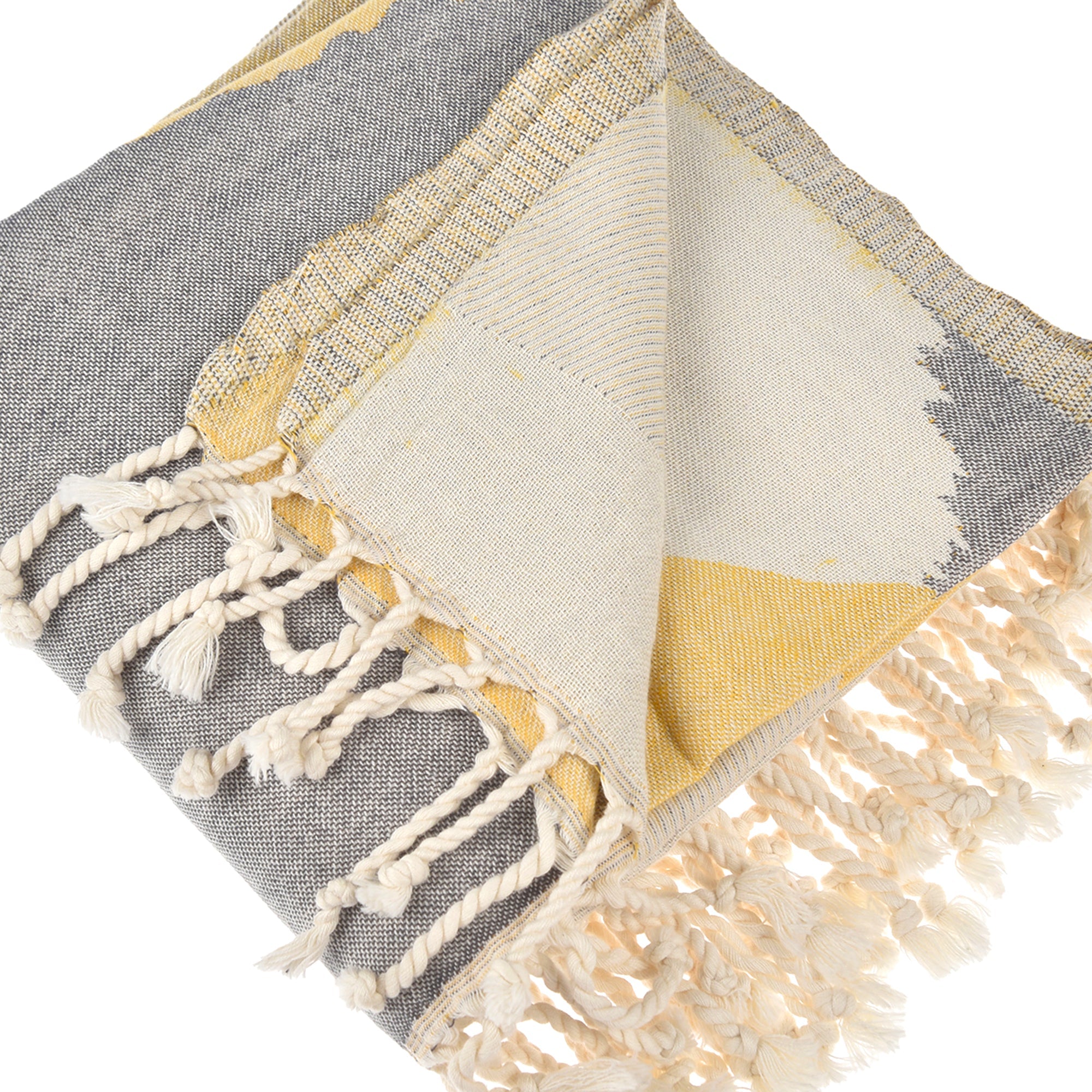 Exclusive Desert Sun Peshtemal Pure Cotton Throw Blanket by La'Hammam