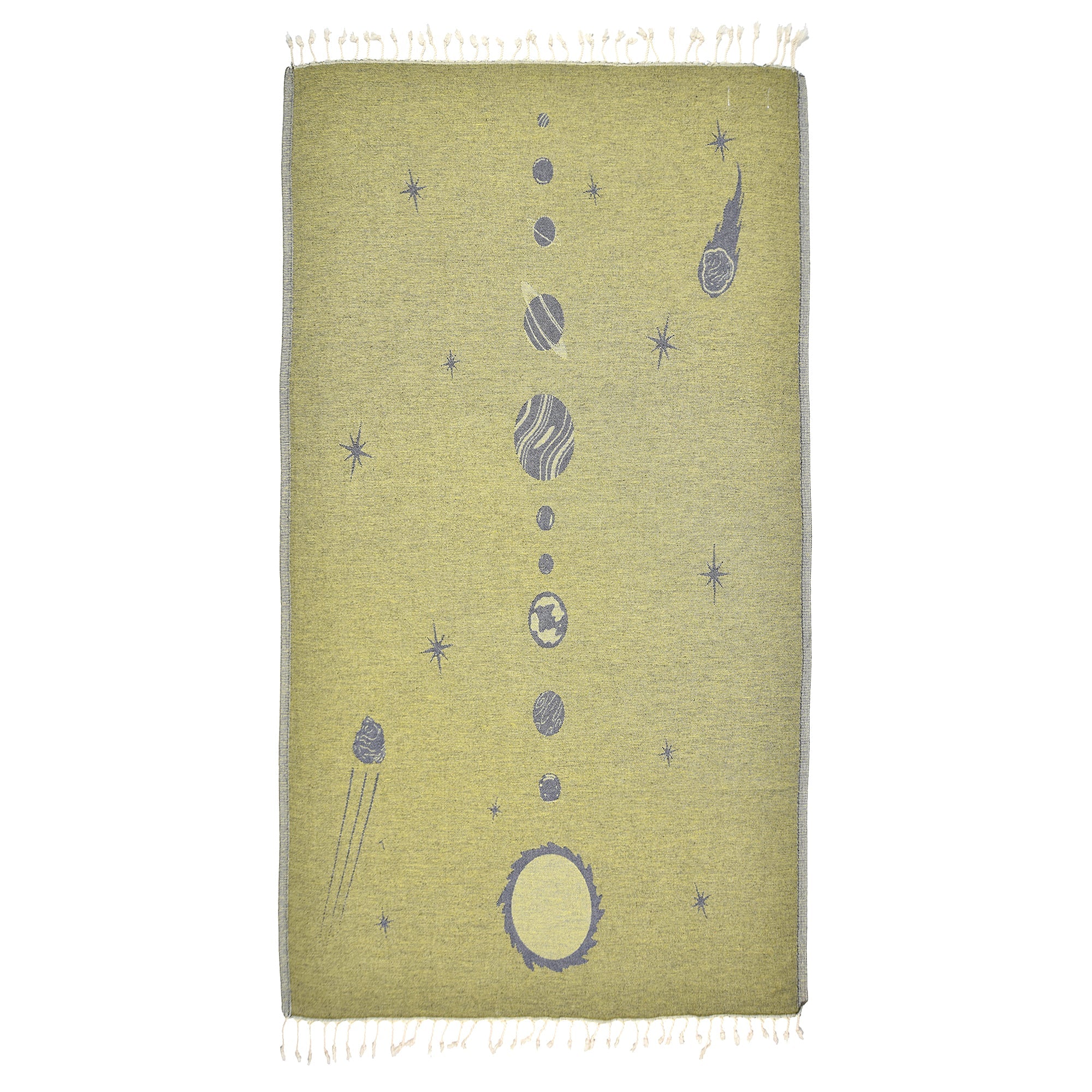 Exclusive Blue Universe Peshtemal Pure Cotton Beach Towel by La'Hammam