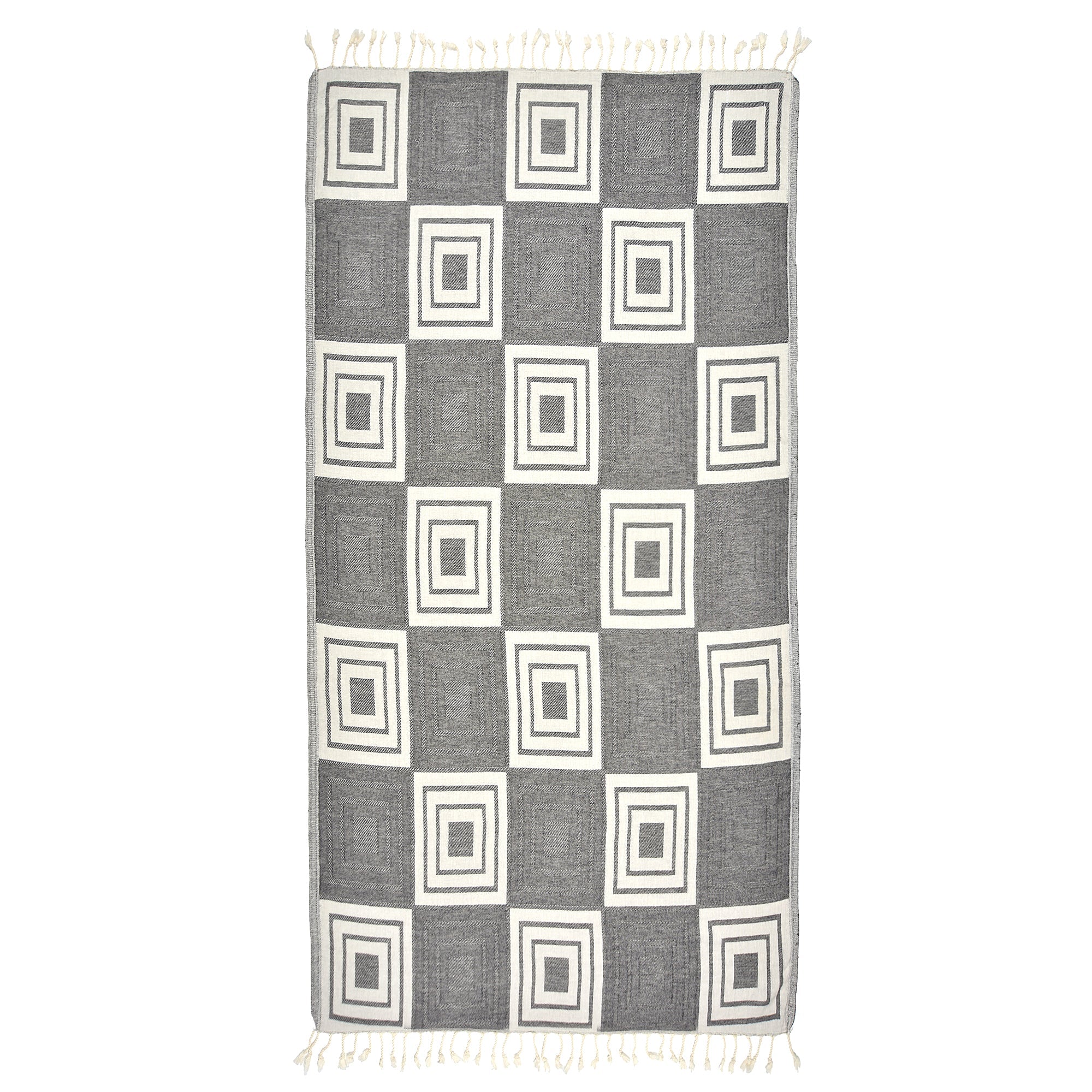 Exclusive Symmetry Peshtemal Pure Cotton Throw Blanket by La'Hammam