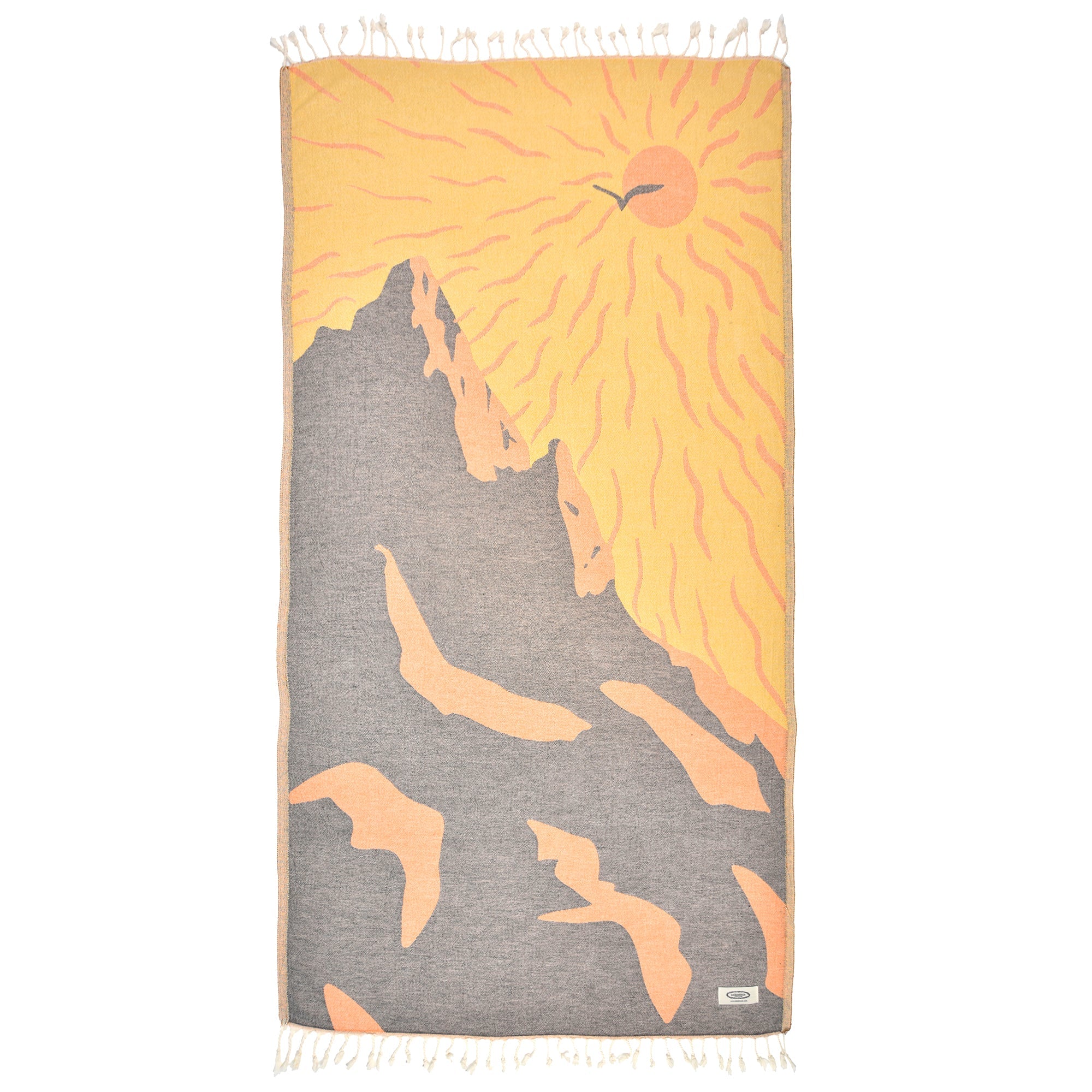 Sunny Utah Peshtemal Pure Cotton Throw Beach Towel by La'Hammam