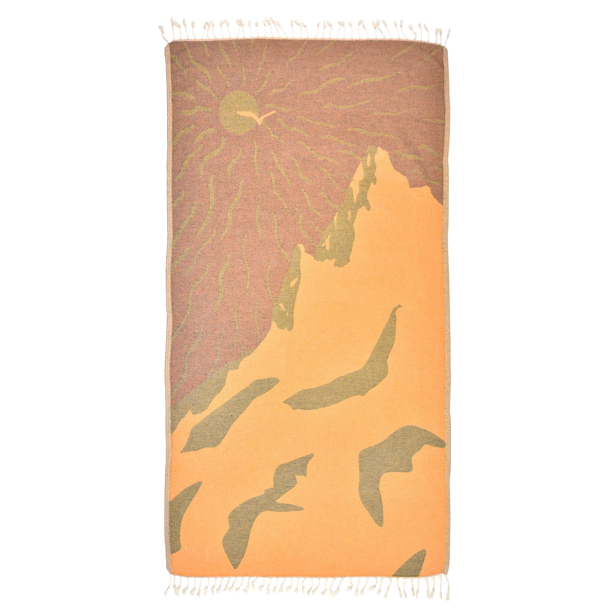 Sunny Utah Peshtemal Pure Cotton Throw Beach Towel by La'Hammam