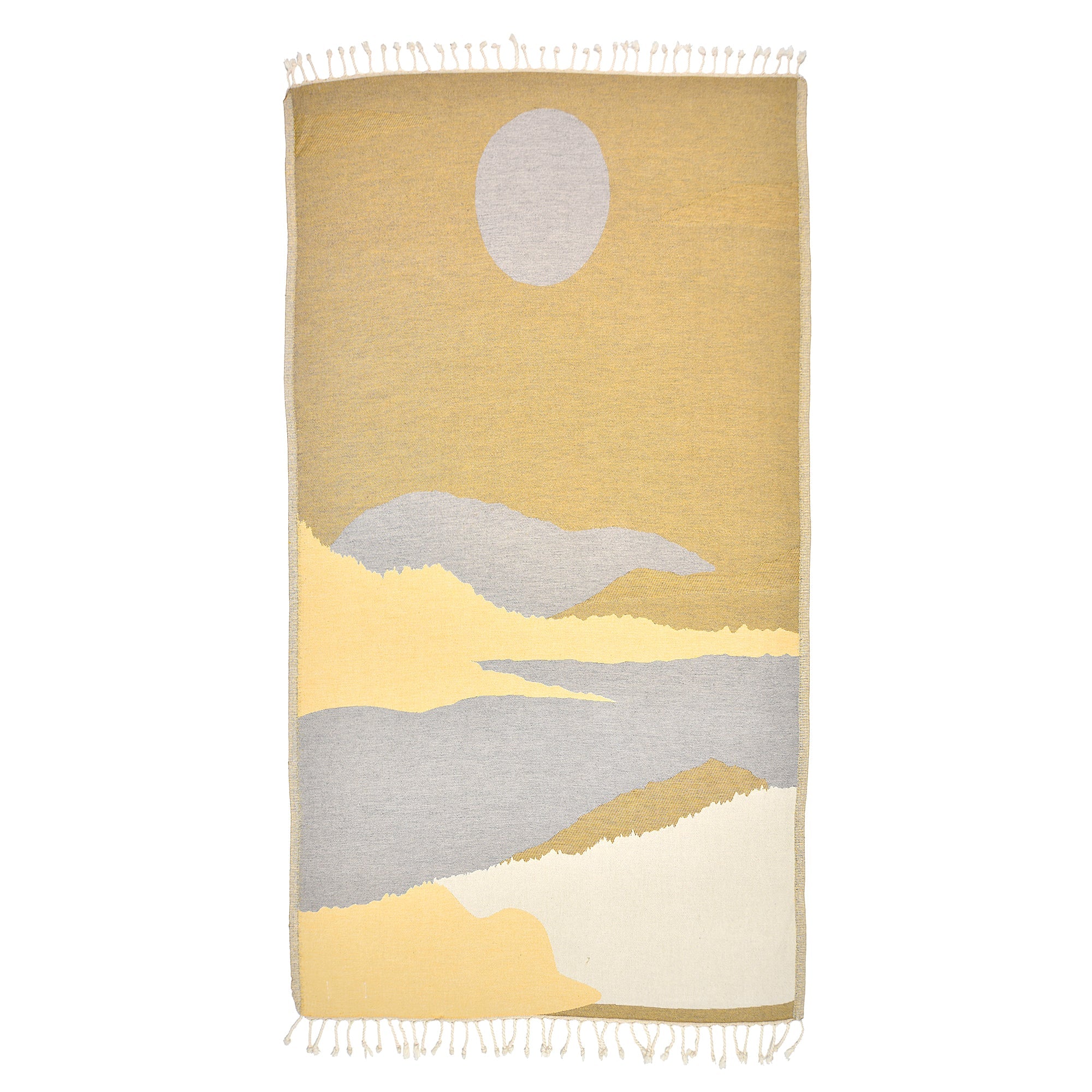 Exclusive Desert Sun Peshtemal Pure Cotton Throw Blanket by La'Hammam