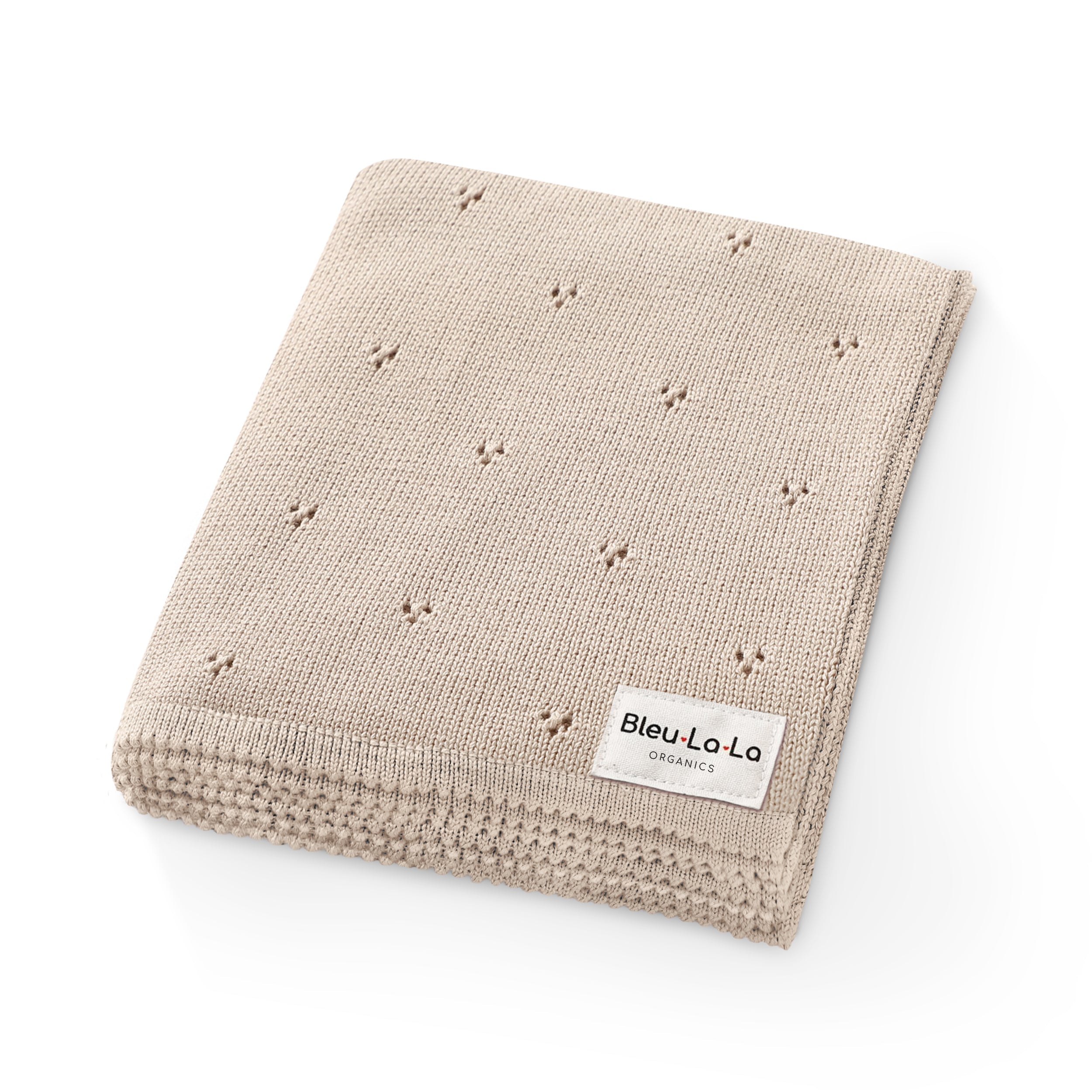 Organic Pointelle Knit Swaddle Blanket by Bleu La La