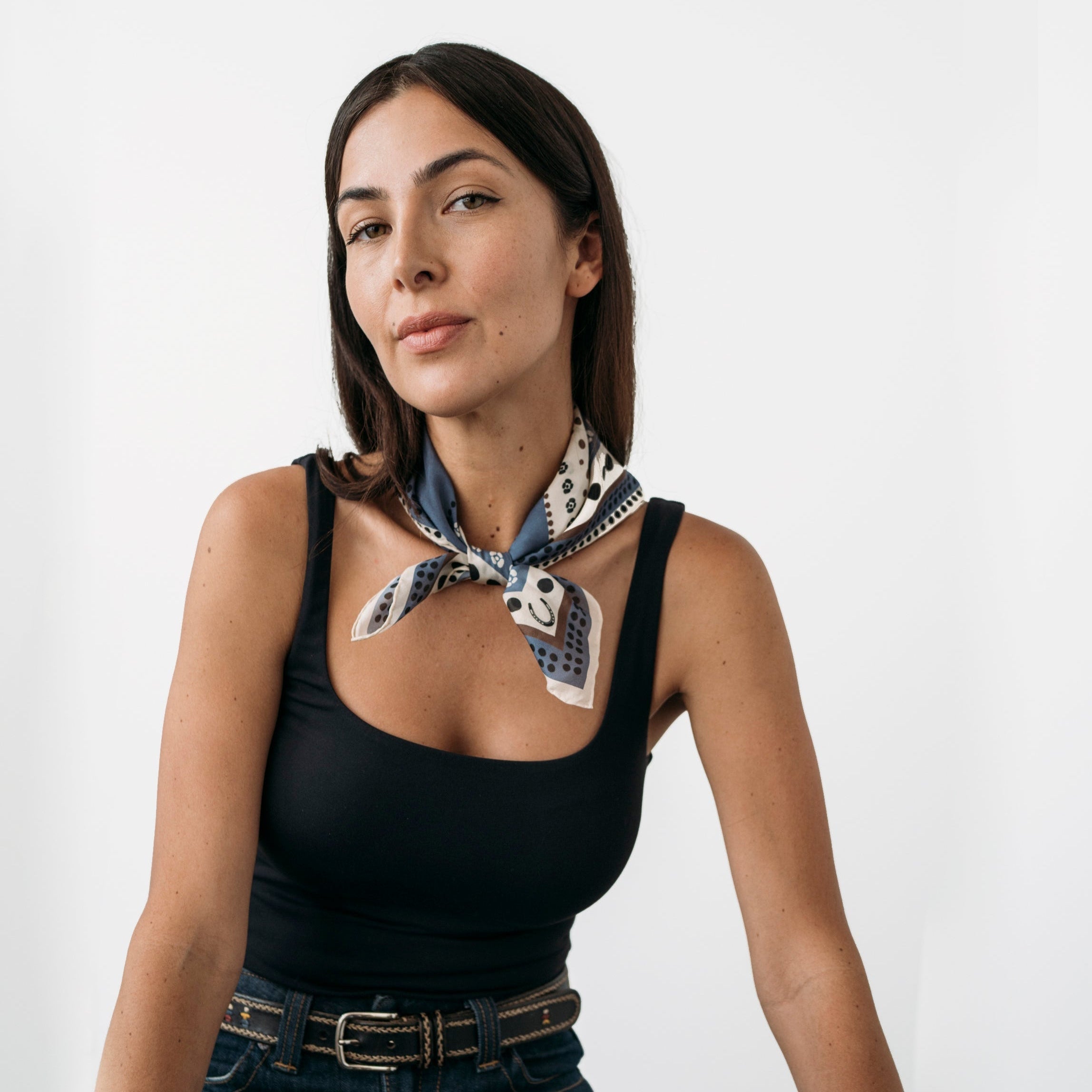 Denim Horseshoe Bandana by Kit Santa Fe