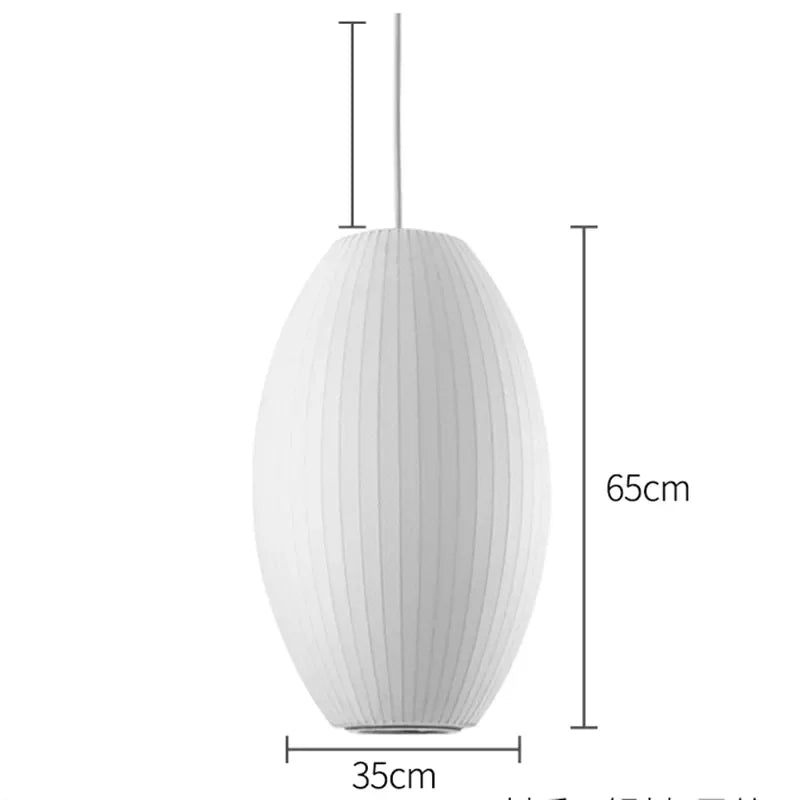 Japandi Design Nelson Wall Lamp - Hand-Woven Silk Light for Elegant Living Room and Bedroom Decor