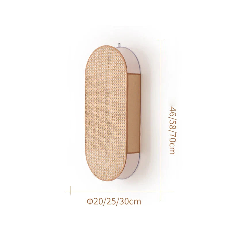 Style Rattan Wall Lamp - Vintage Elegance with Japanese Wabi Sabi Hand-woven Design