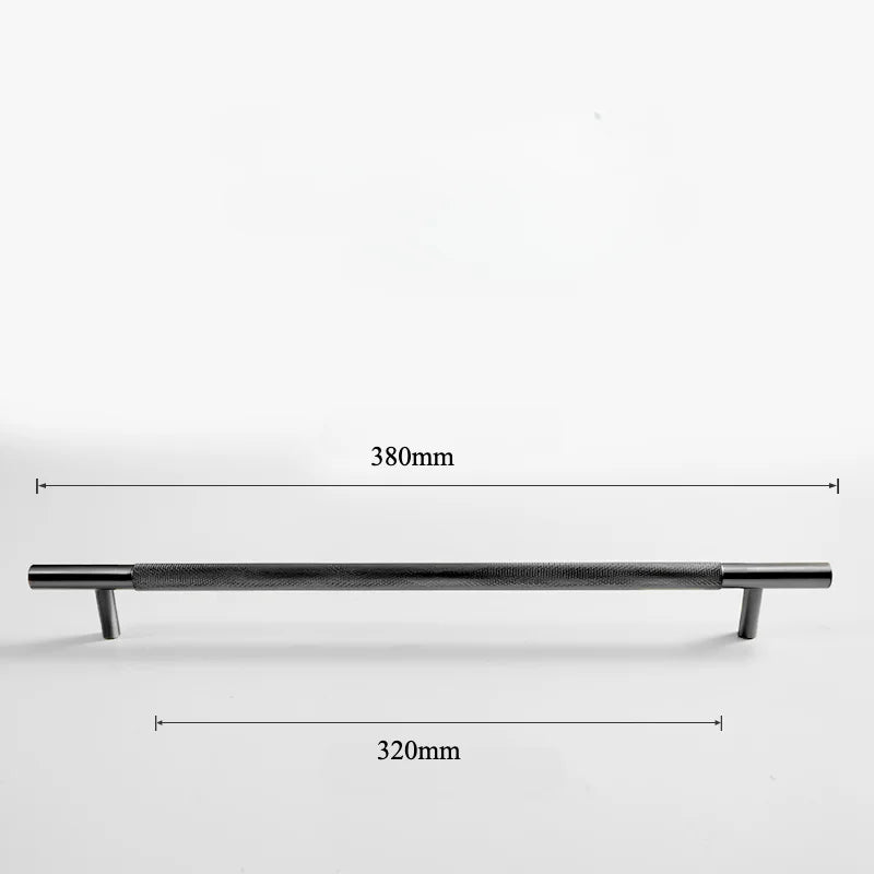 Black Knurled Brass Furniture Handles – Textured Drawer Knobs and Wardrobe Bar Pulls