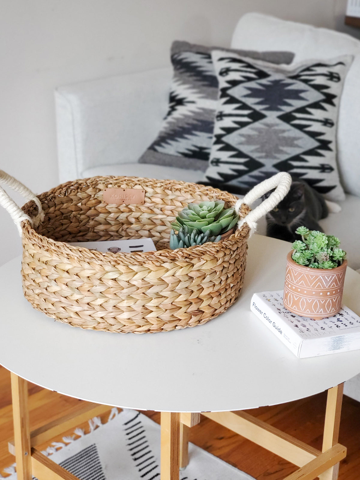 Savar Round Tray Basket by KORISSA