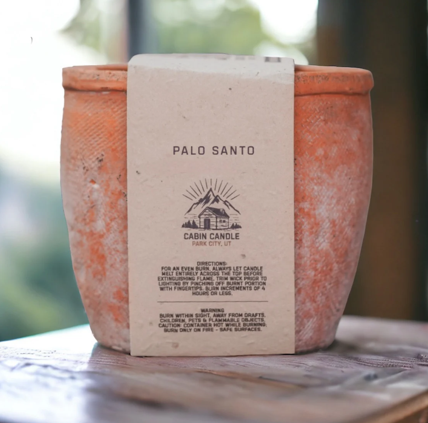 Burn + Grow Candle in Handmade Terra Cotta Pot | CABIN CANDLE