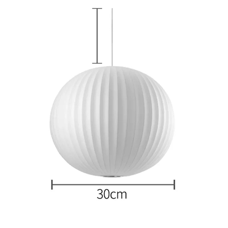 Japandi Design Nelson Wall Lamp - Hand-Woven Silk Light for Elegant Living Room and Bedroom Decor