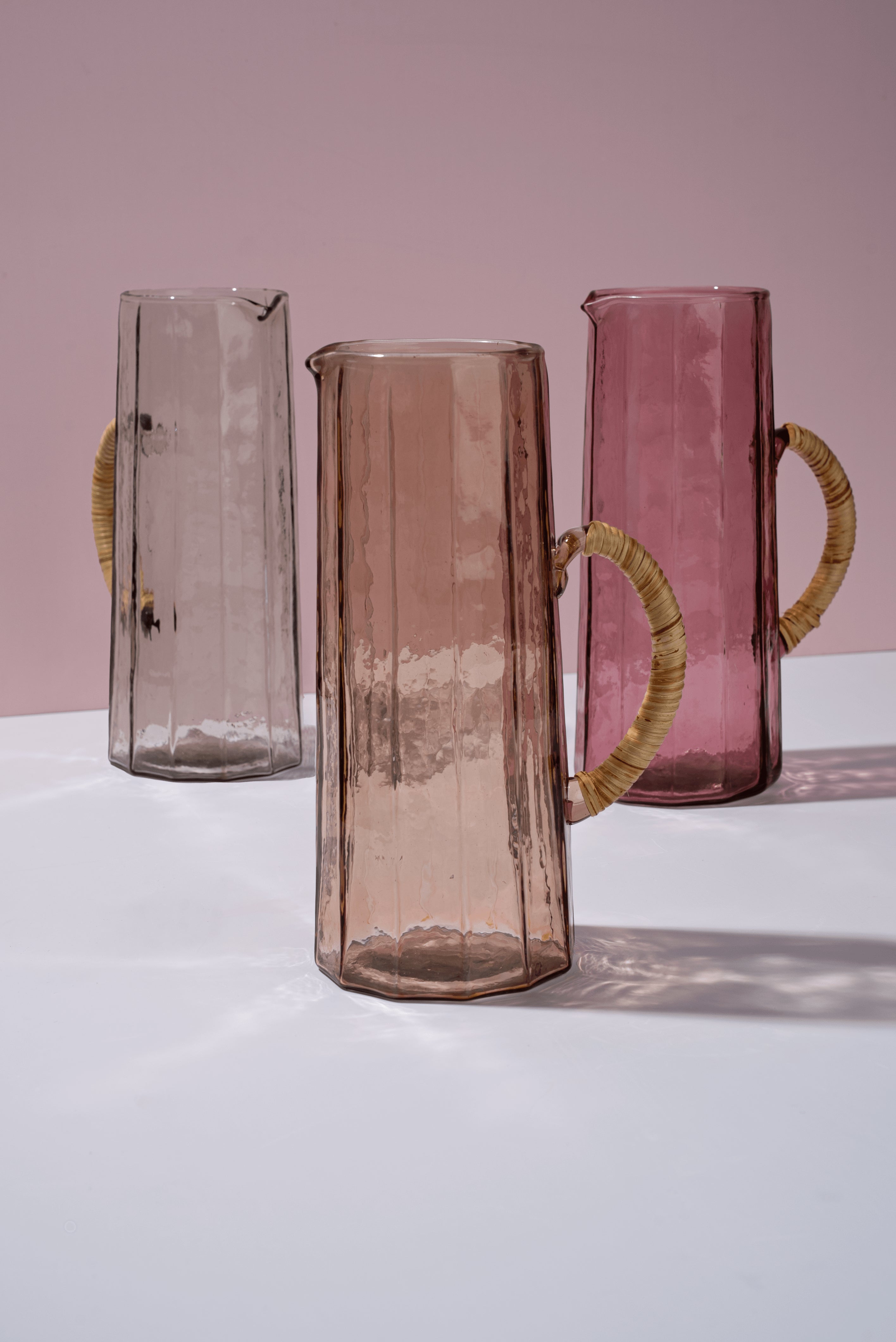 Hammered water pitcher, Brown- 6.25 x 9.5 Inches ( Set of 2 )