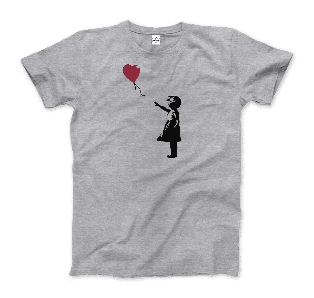 Banksy The Girl with a Red Balloon Artwork T-Shirt by Art-O-Rama Shop