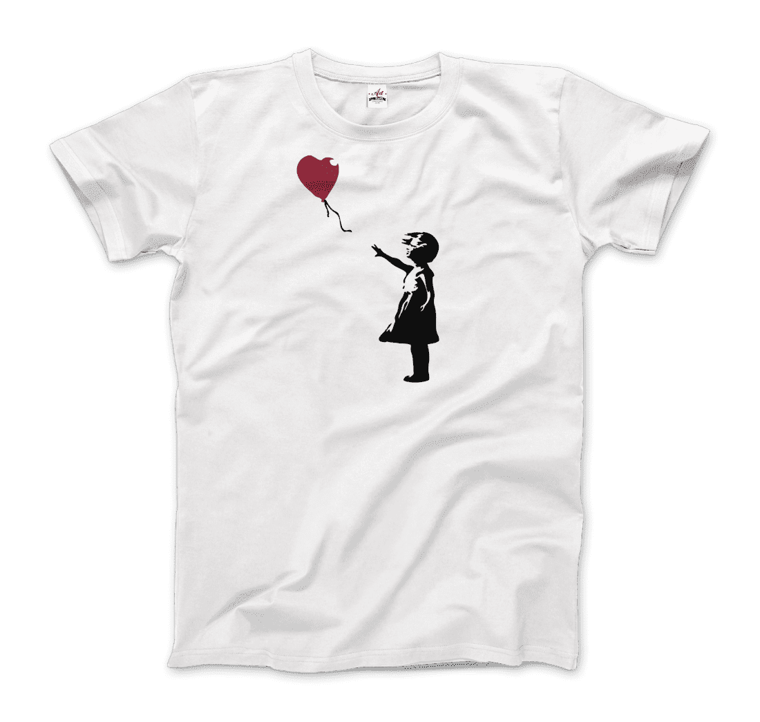 Banksy The Girl with a Red Balloon Artwork T-Shirt by Art-O-Rama Shop