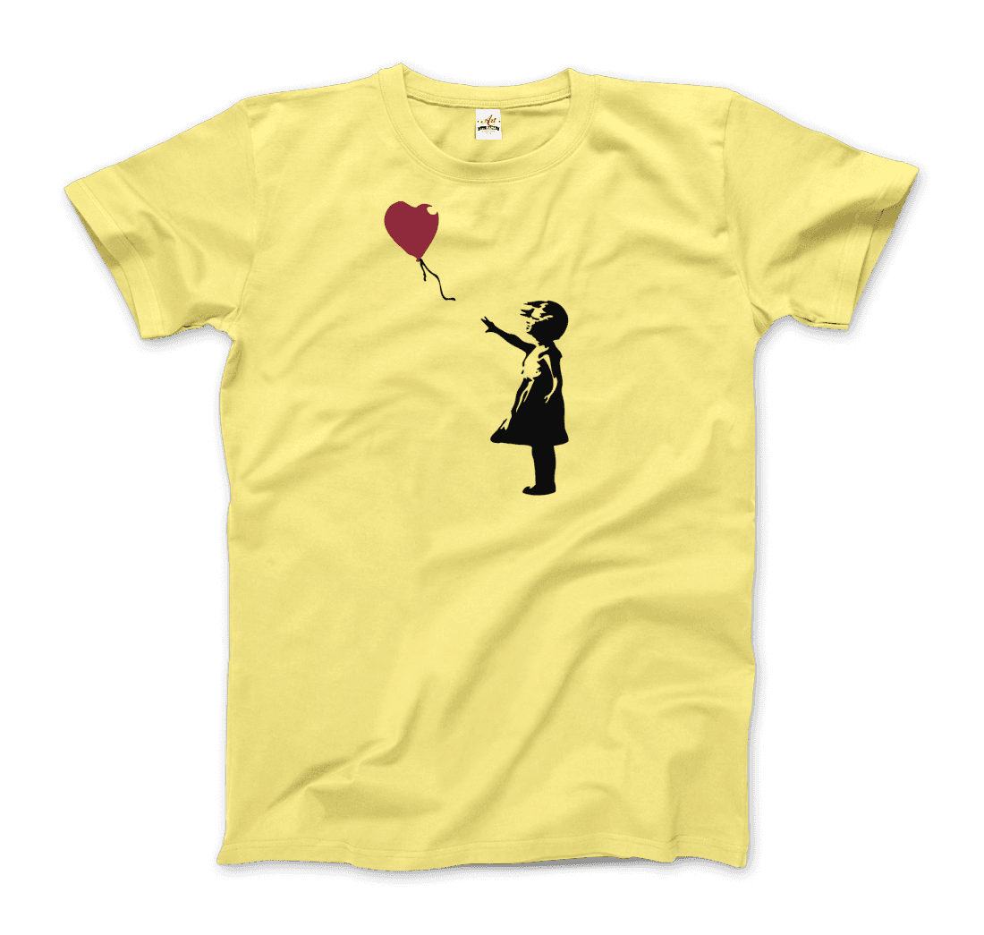 Banksy The Girl with a Red Balloon Artwork T-Shirt by Art-O-Rama Shop