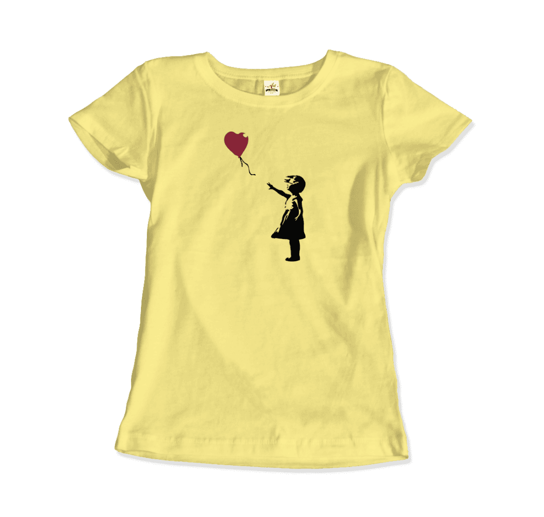 Banksy The Girl with a Red Balloon Artwork T-Shirt by Art-O-Rama Shop