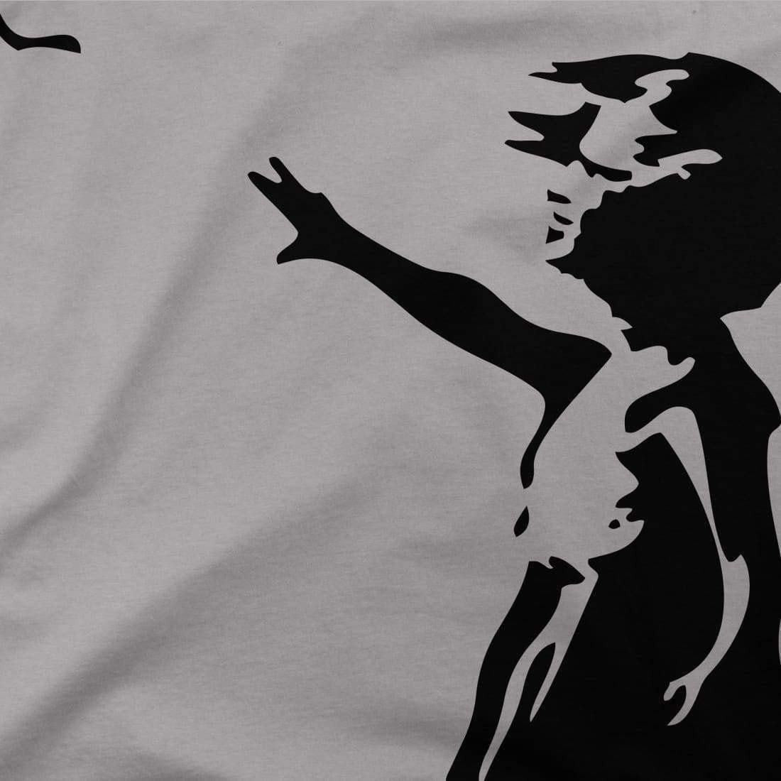 Banksy The Girl with a Red Balloon Artwork T-Shirt by Art-O-Rama Shop