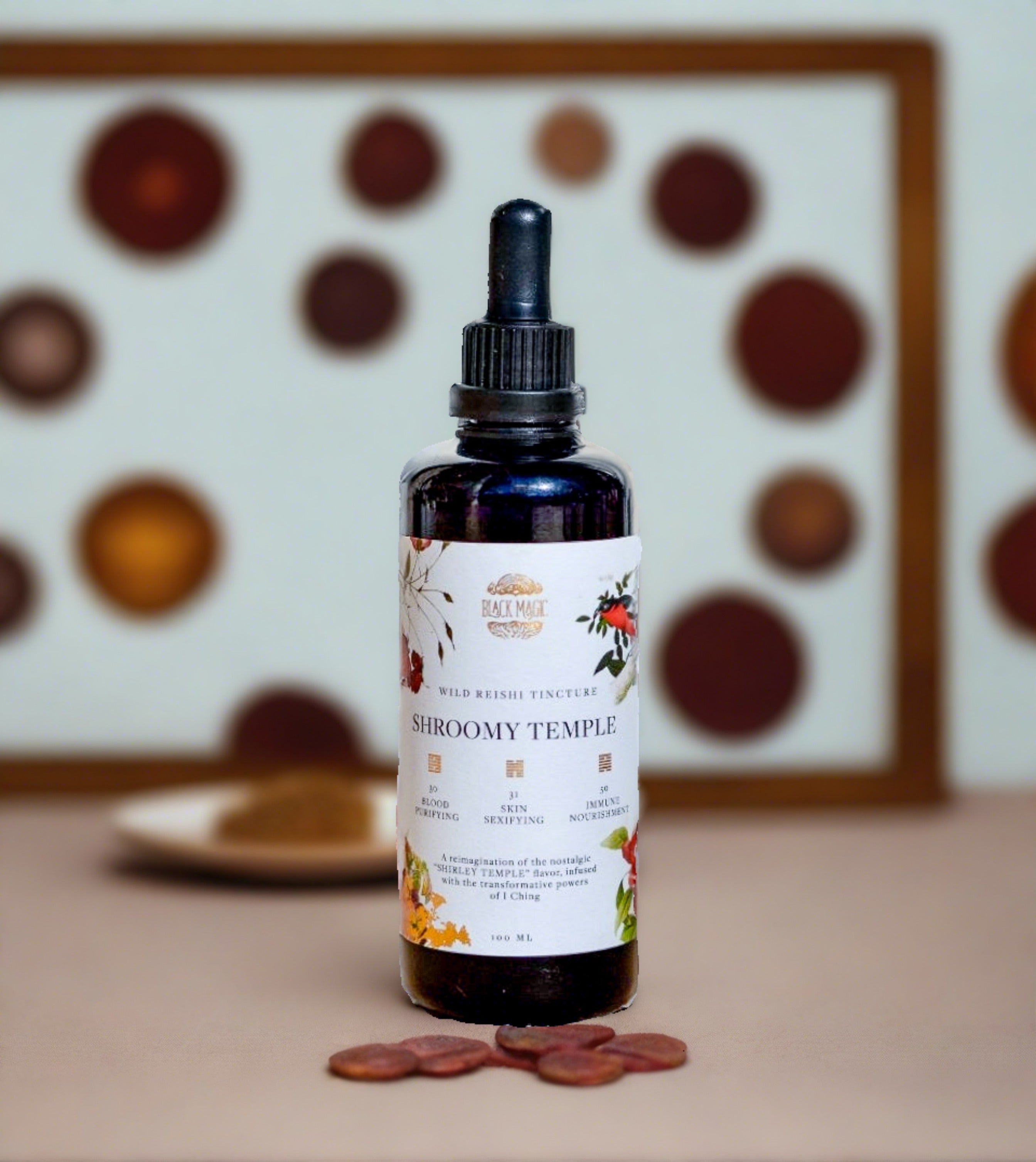 The Shroomy Temple | Wild Reishi Mushroom Tincture by Black Magic Alchemy