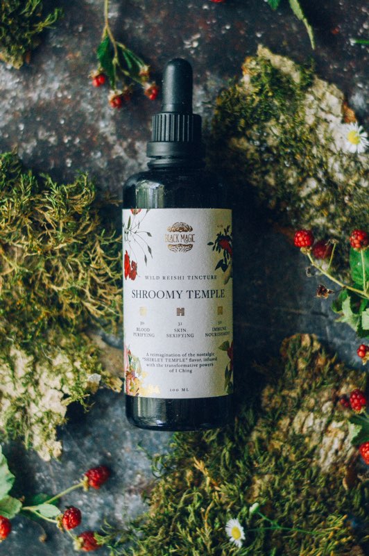 The Shroomy Temple | Wild Reishi Mushroom Tincture by Black Magic Alchemy