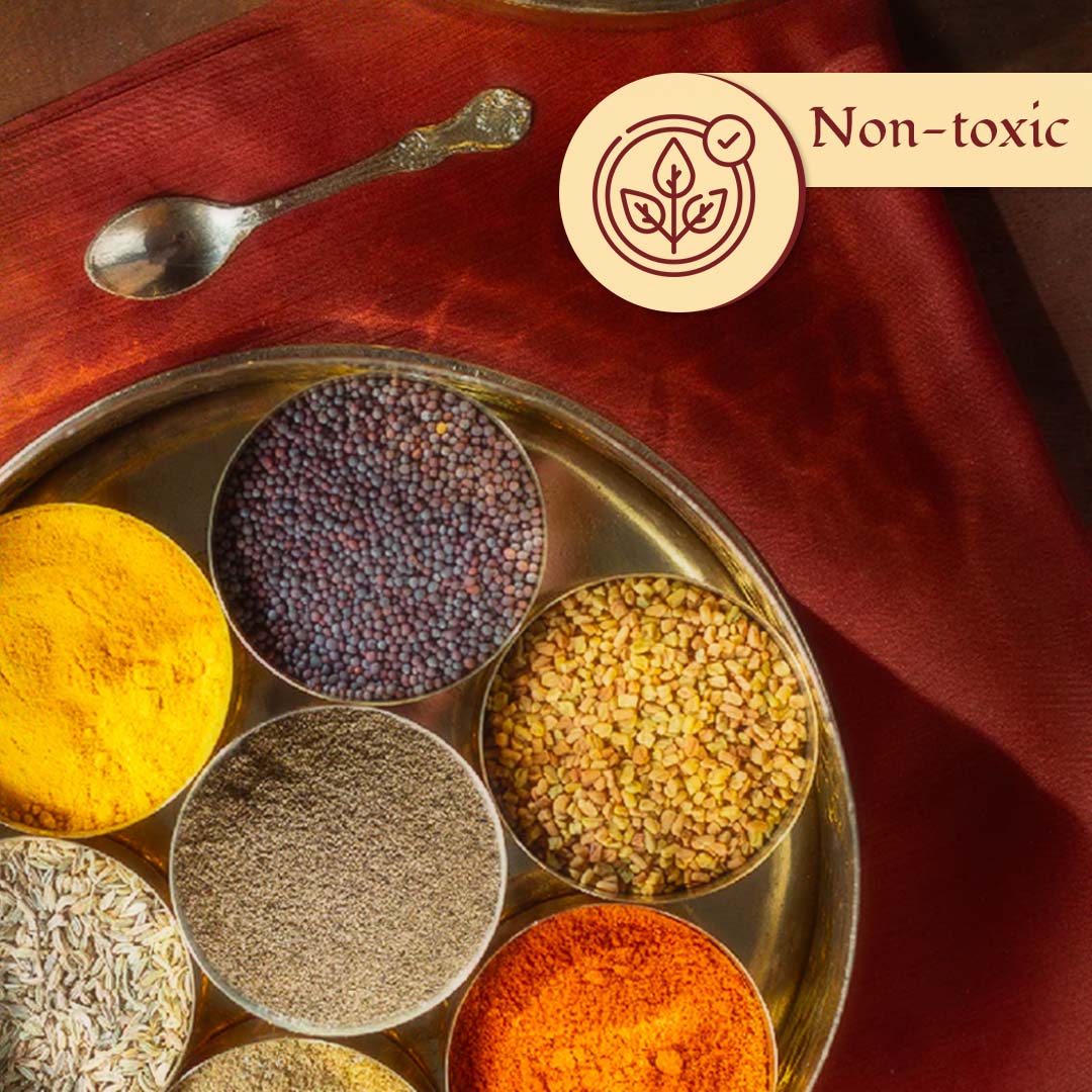 Brass Masala Daani / Spice Box in Gift Box