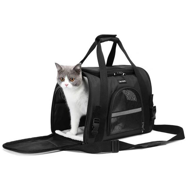 Foldable Portable Pet Carrier Bag - Comfortable Travel Solution For Cats And Dogs by Dog Hugs Cat