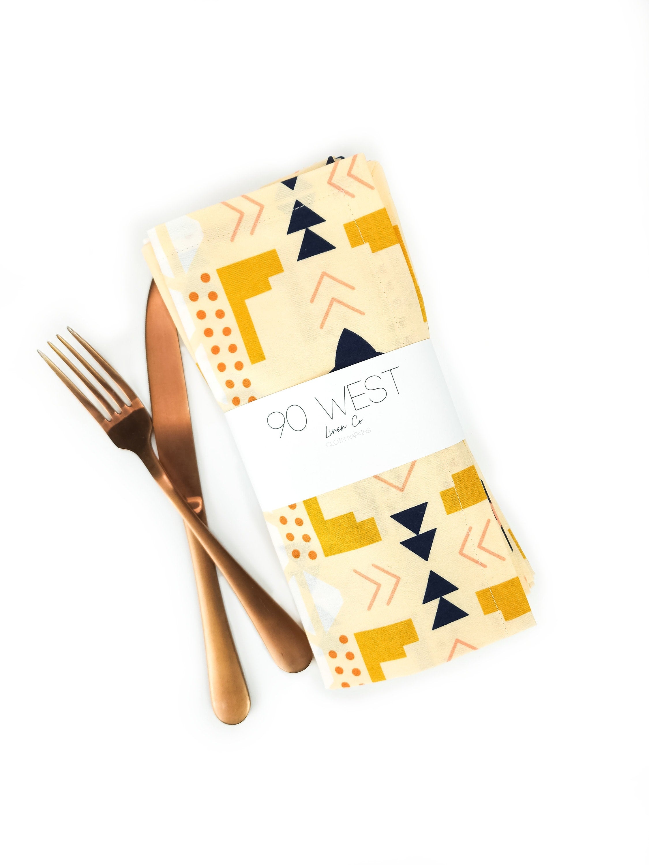 Southwest Inspired Cotton Cloth Napkins, Set of 4 by 90 West Linen Co.