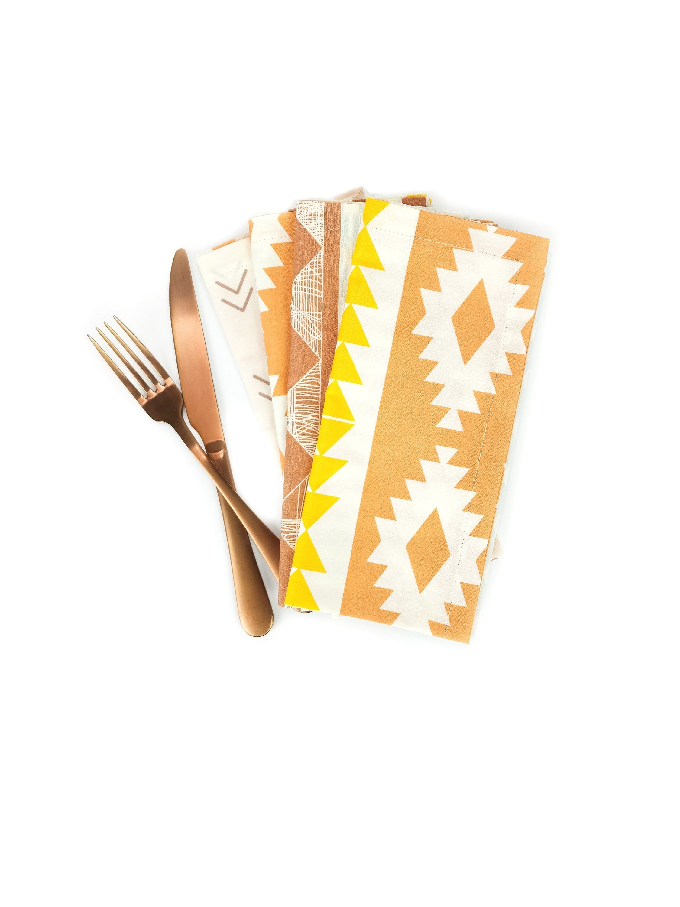 Desert Landscape Cloth Napkins, Set of 4 by 90 West Linen Co.