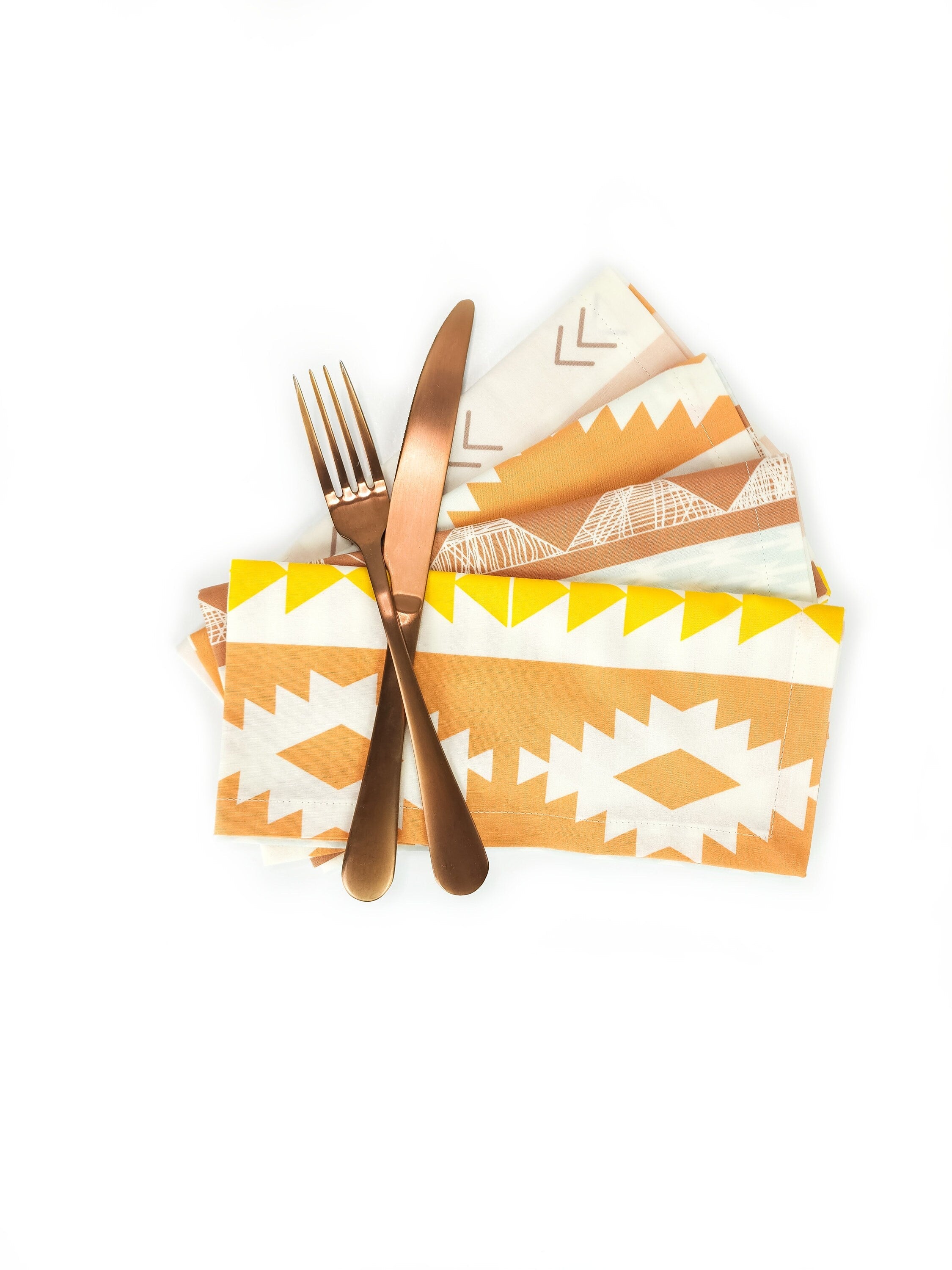 Desert Landscape Cloth Napkins, Set of 4 by 90 West Linen Co.