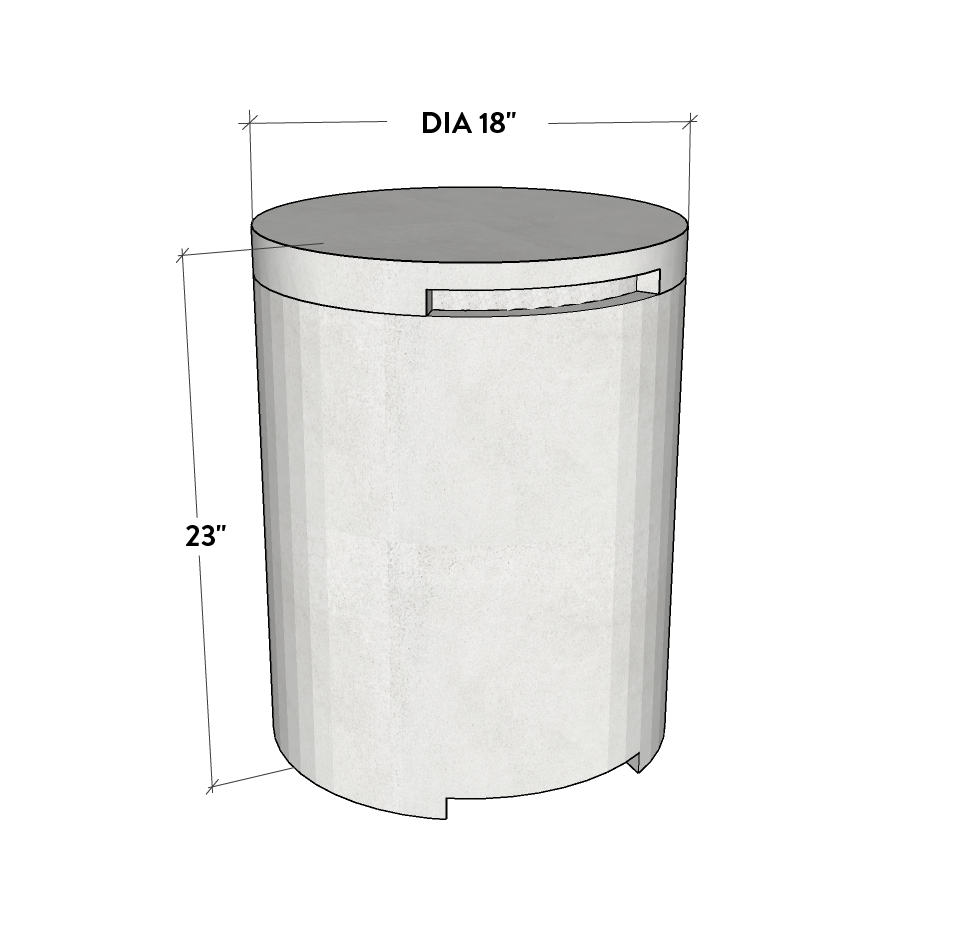 Concrete Propane Tank Enclosure - Round by Crete Design