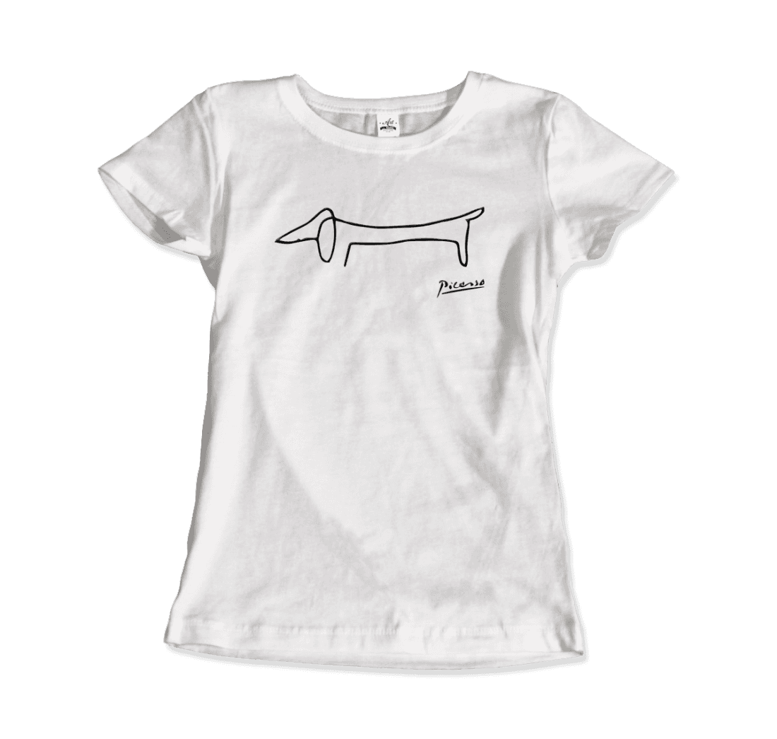 Pablo Picasso Dachshund Dog (Lump) Artwork T-Shirt by Art-O-Rama Shop