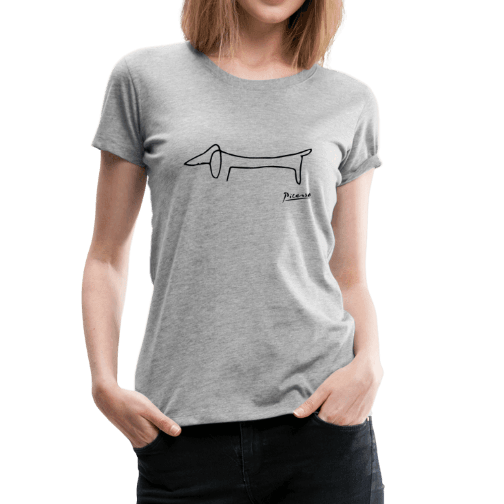 Pablo Picasso Dachshund Dog (Lump) Artwork T-Shirt by Art-O-Rama Shop