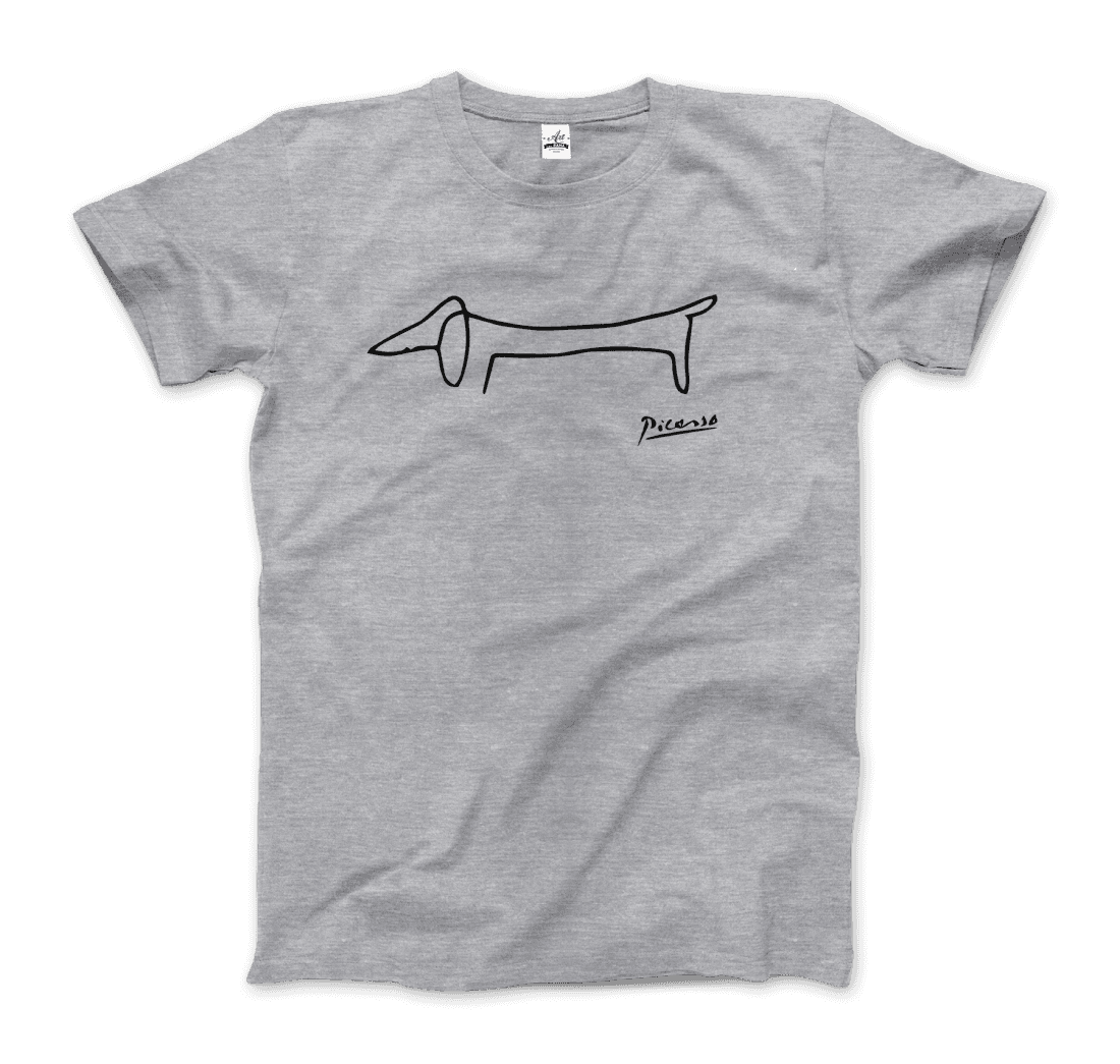 Pablo Picasso Dachshund Dog (Lump) Artwork T-Shirt by Art-O-Rama Shop