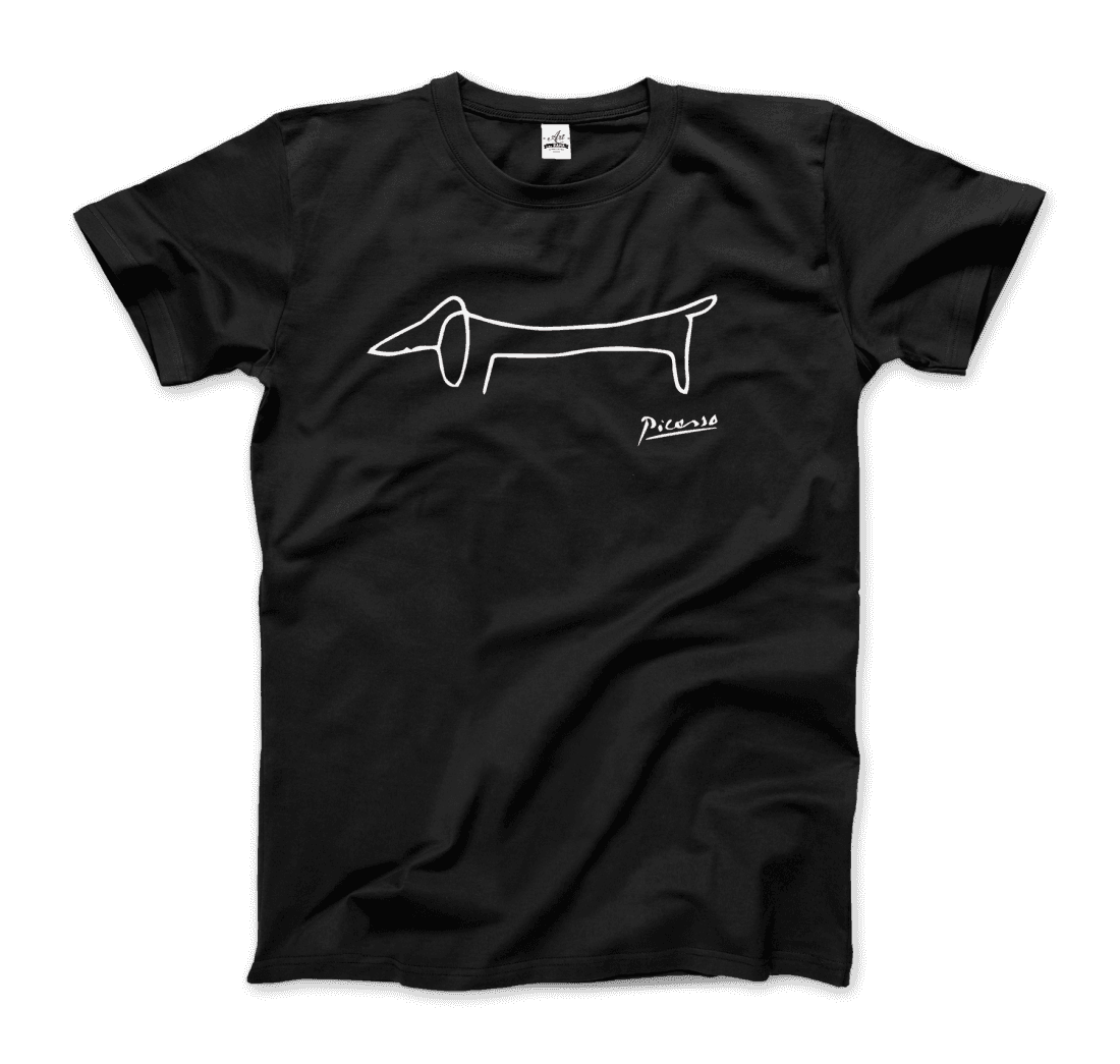 Pablo Picasso Dachshund Dog (Lump) Artwork T-Shirt by Art-O-Rama Shop