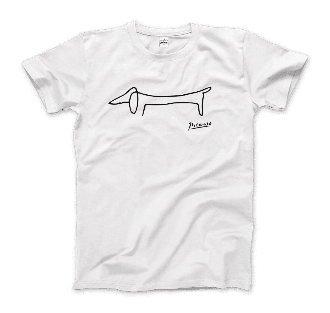 Pablo Picasso Dachshund Dog (Lump) Artwork T-Shirt by Art-O-Rama Shop