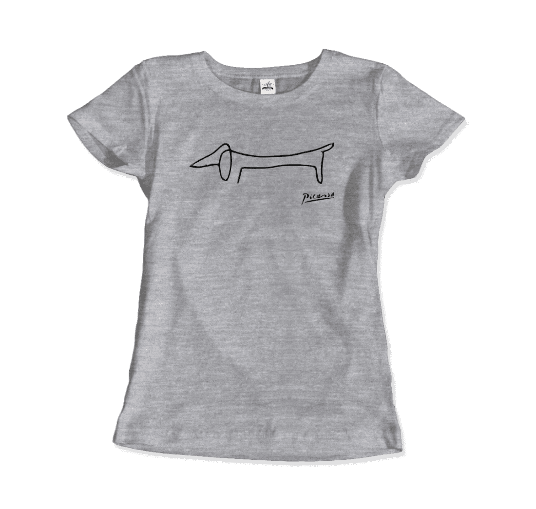 Pablo Picasso Dachshund Dog (Lump) Artwork T-Shirt by Art-O-Rama Shop