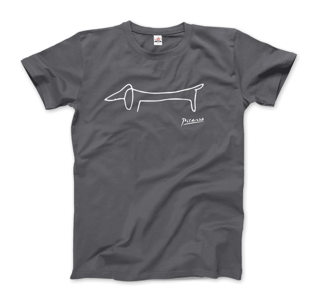 Pablo Picasso Dachshund Dog (Lump) Artwork T-Shirt by Art-O-Rama Shop