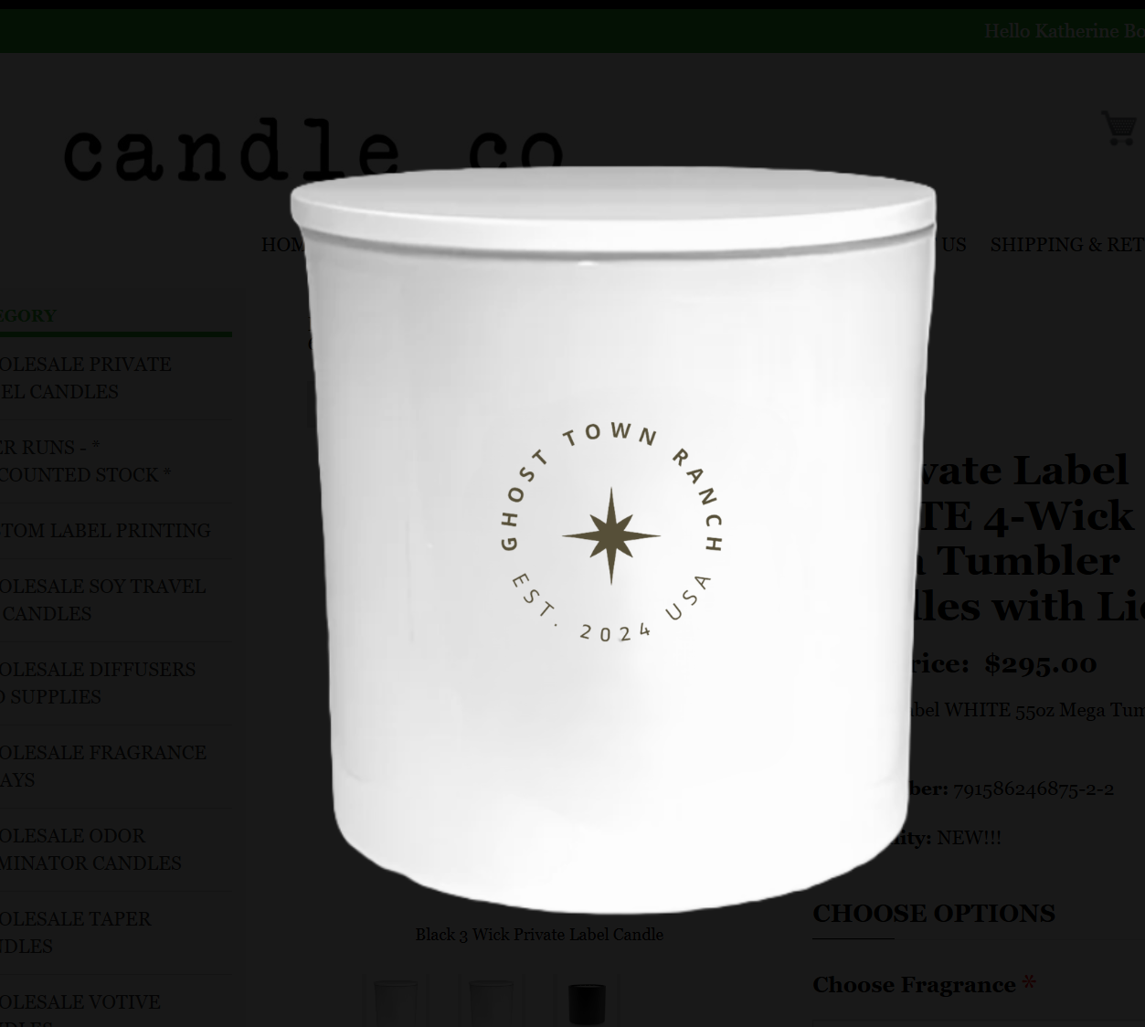 The Monument, Hand-Poured Mega 4-wick Coconut-Soy Candle, 55 oz