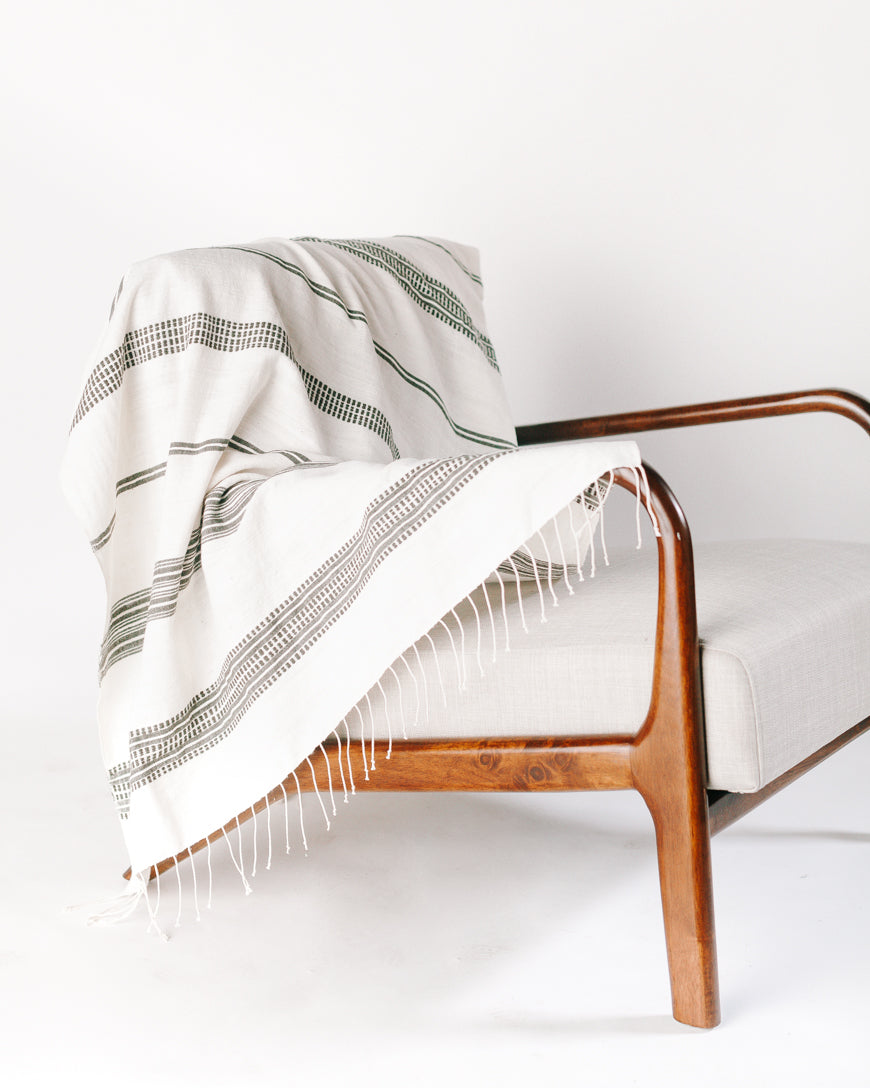 Aden Cotton Throw Blanket by Creative Women