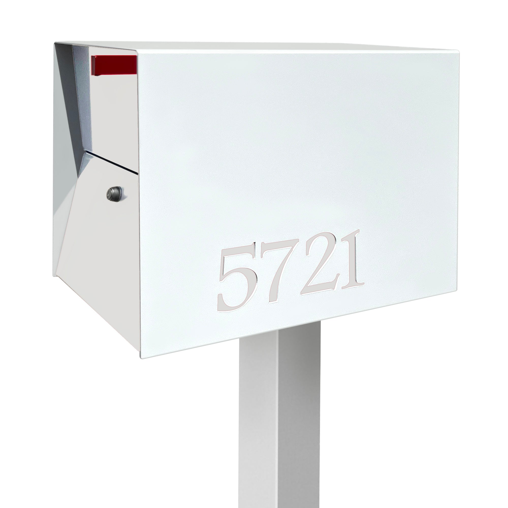 NEW! The UpTown Box Locking Package Dropbox in ARCTIC WHITE - Modern Mailbox by Tedstuff.com