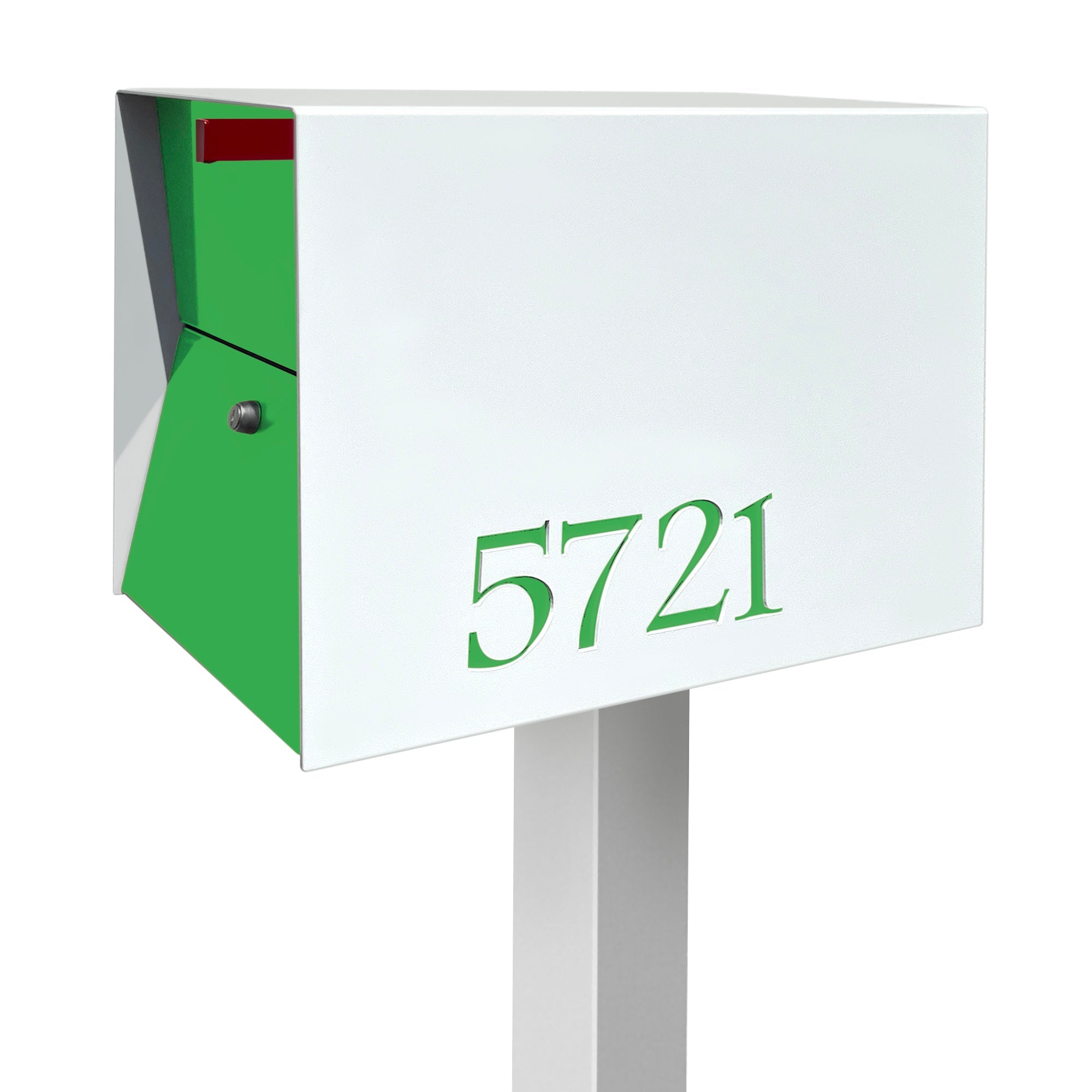 NEW! The UpTown Box Locking Package Dropbox in ARCTIC WHITE - Modern Mailbox by Tedstuff.com