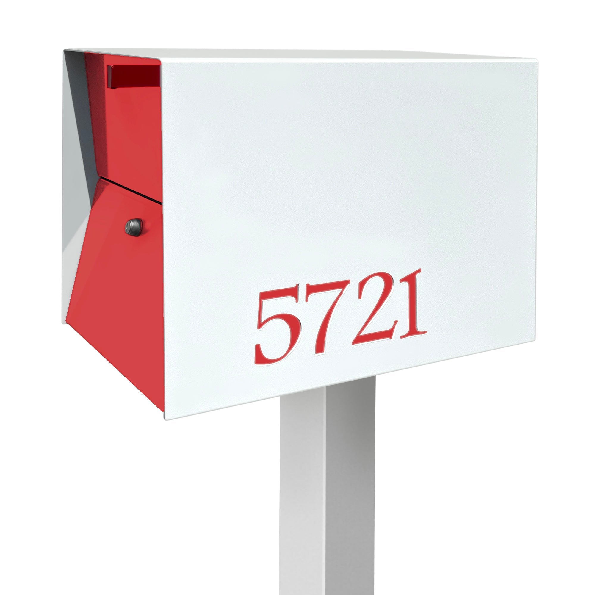 NEW! The UpTown Box Locking Package Dropbox in ARCTIC WHITE - Modern Mailbox by Tedstuff.com