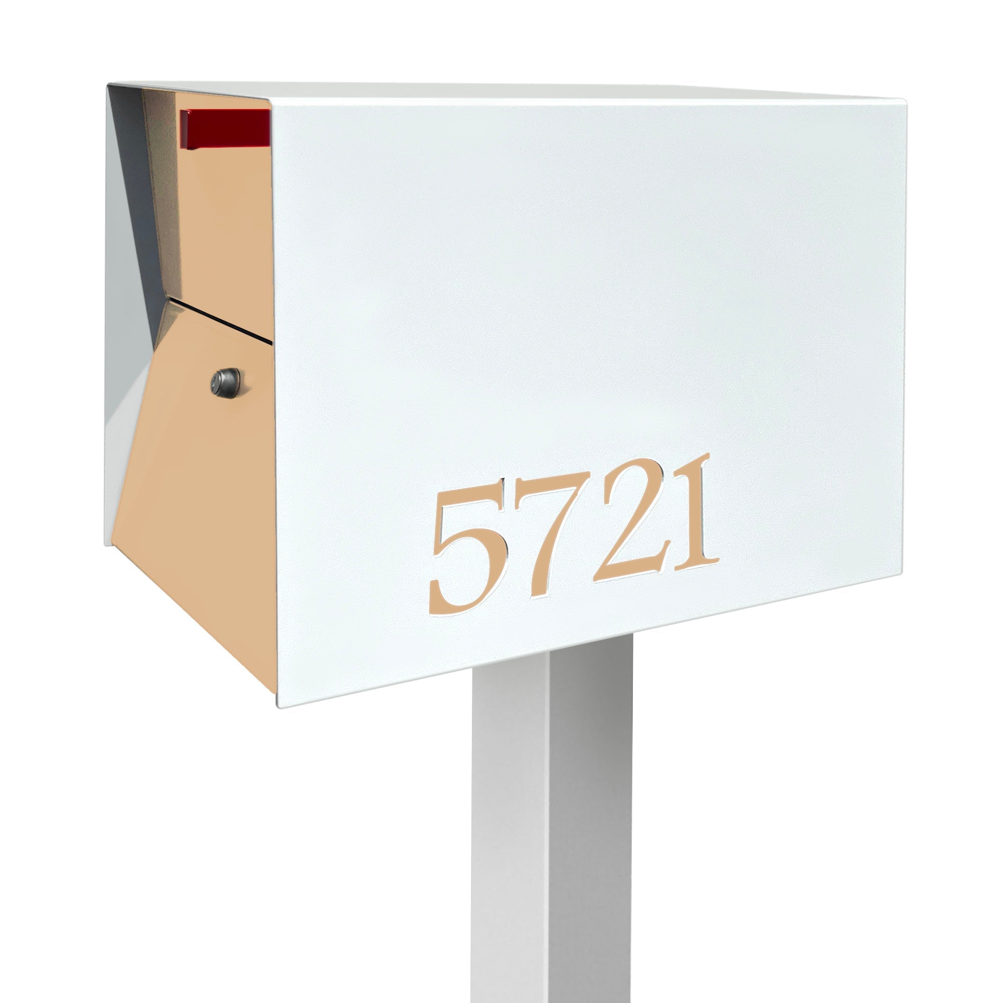 NEW! The UpTown Box Locking Package Dropbox in ARCTIC WHITE - Modern Mailbox by Tedstuff.com