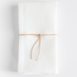 Heirloom Linen Napkins in White | Flax | Wild Linen in Fog – Set of 4